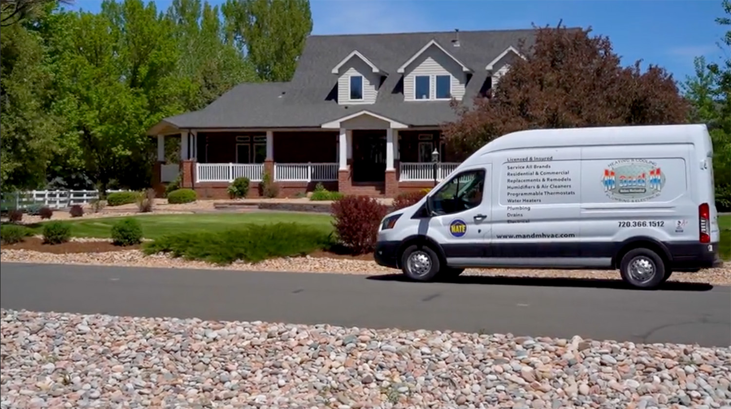 M&M service truck arriving for emergency service