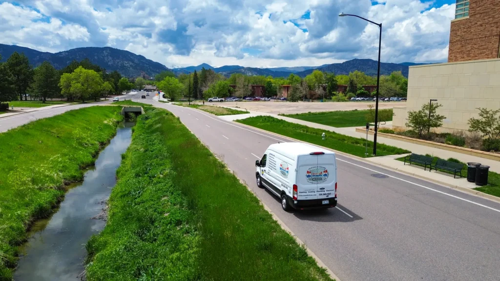 M&M service van in Longmont, CO